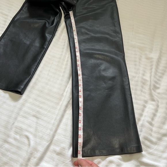 Aritzia Wilfred Free Valerie Straight Leg Vegan Leather Pants Black size 0 - Picture 16 of 16